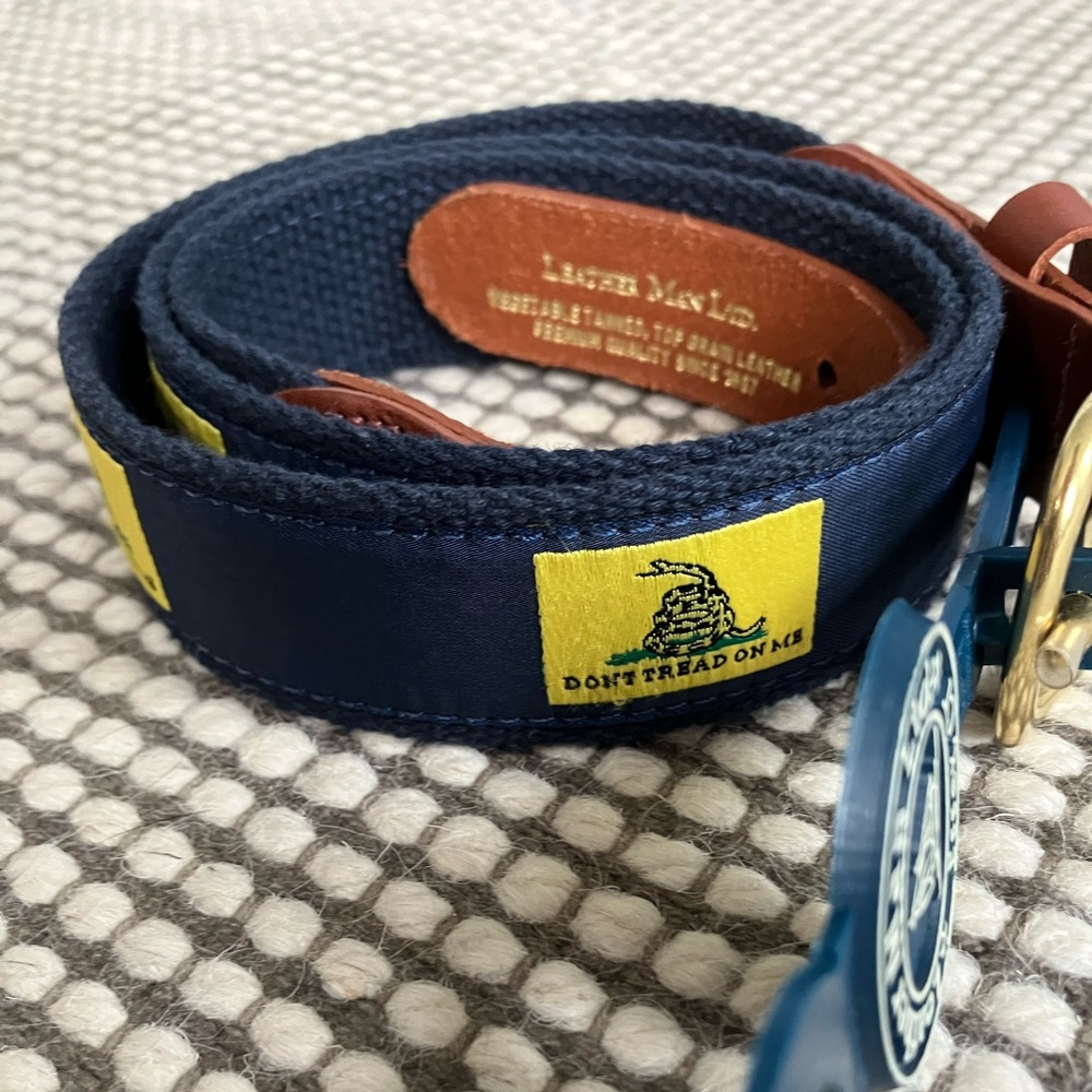 Leather man “don’t tread on me” belt